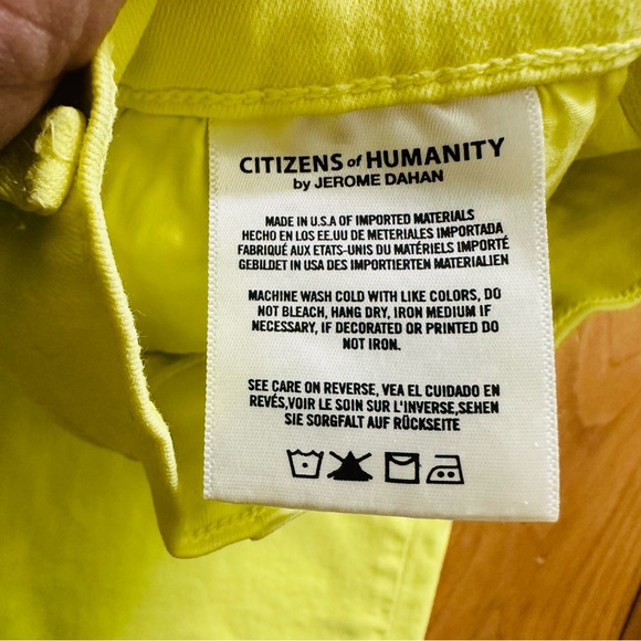 Citizens of Humanity Cara High-rise Cigarette Ankle Jeans Blaze Yellow 29 - Picture 10 of 11